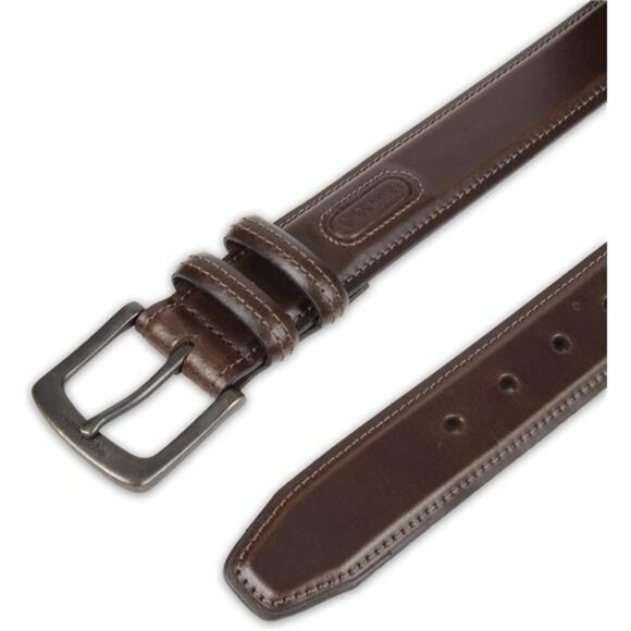 Mens Leather Casual Belt for Jeans Khakis with Metal Buckle Everyday Wear - Picture 4 of 6